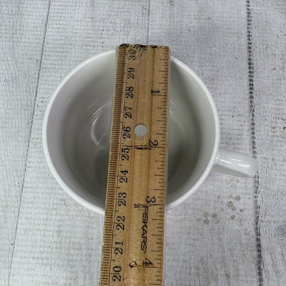 Farberware ENGLISH GARDEN Pink Blue Floral Rim Stoneware 8 oz Flat Cups Set of 4 - Picture 10 of 16